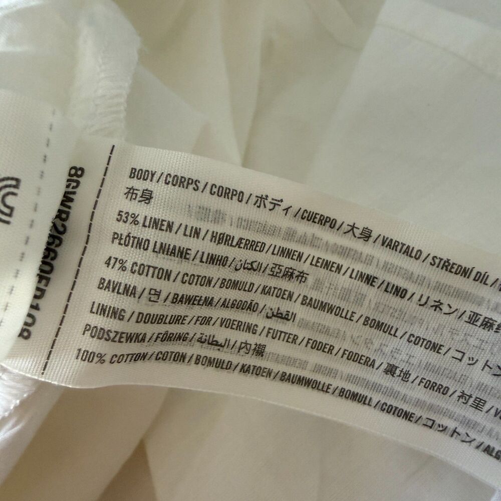 Abercrombie & Fitch White Linen Romper Size Large Tall - Picture 7 of 7